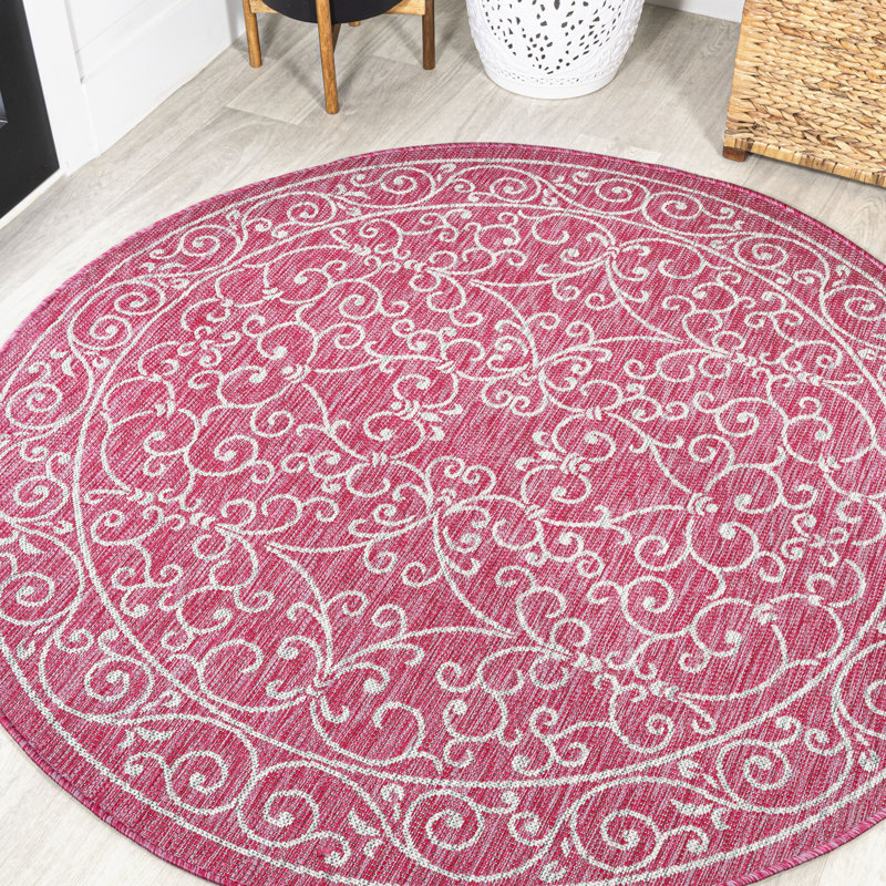Tapis d'intérieur / d'extérieur Halpert, Rond 5 pi 3 po