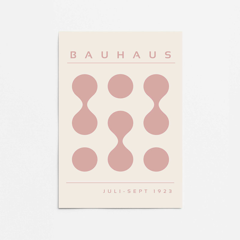 «Pink Bauhaus Flow», impression, H 10 po x l 8 po x P 0,1 po, Ne s’applique pas, Impression sans cadre