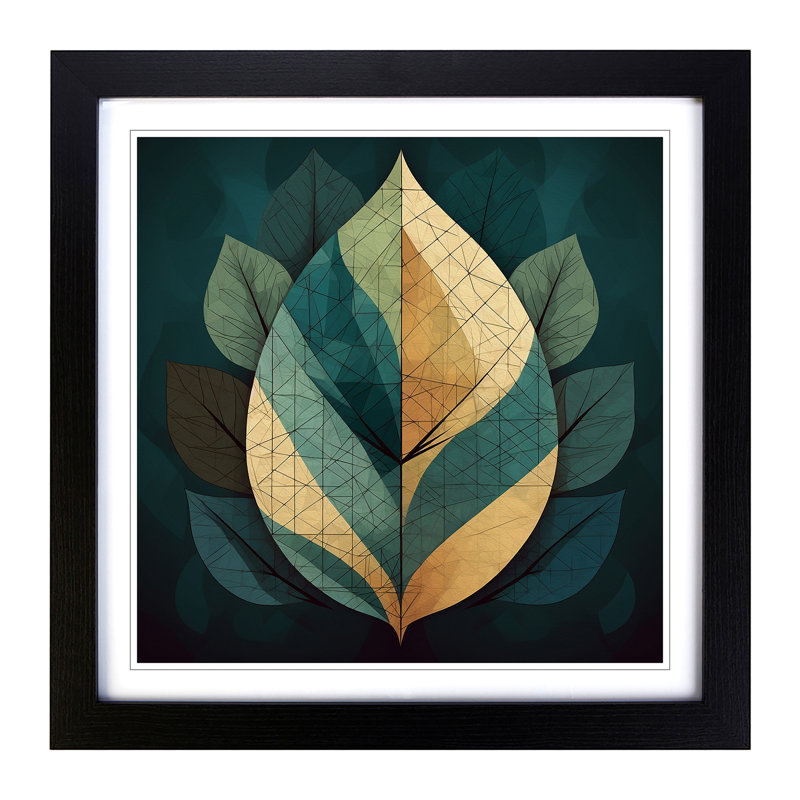 Single Picture Frame Print on Wood, Black Framed
