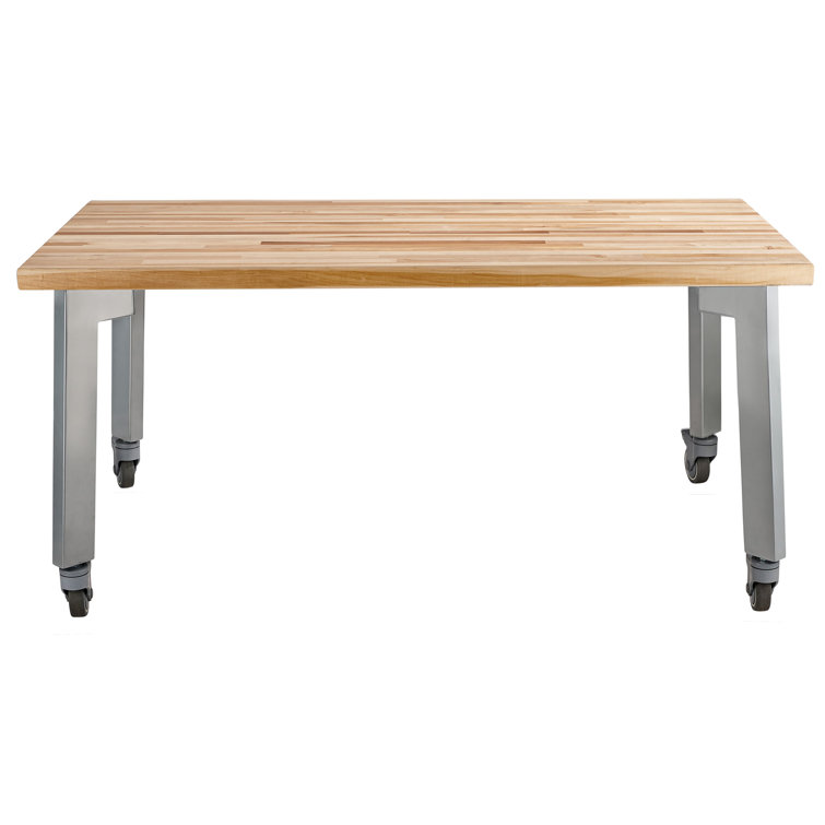 National Public Seating 30 inch Height Titan Table, Butcherblock Top ...