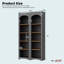 Armoire de rangement Farmhouse deux tons avec tablettes réglables-1290706595
