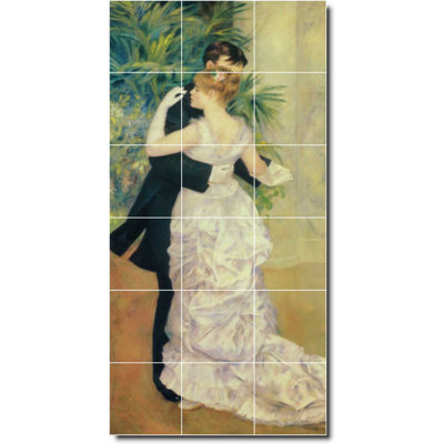 18" x 36" Ceramic Painting Decorative Mural Tile 6" x 6"