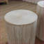 Ensemble de 3 tables basses en bois blanchi à la chaux - tables rondes peu encombrantes pour le salon, le bout et Supports à plantes
