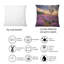 Rectangle, lever de soleil et nuages dramatiques au-dessus du champ de lavande - coussin décoratif imprimé campagne