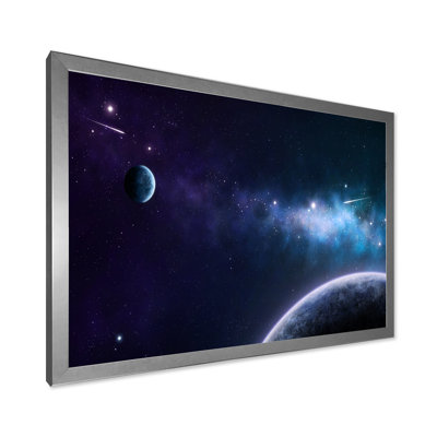 Blue And Purple Nebula II - Modern Canvas Wall Art -  Trinx, 53DB063ACC0F45188EF3B210A18E8D1B