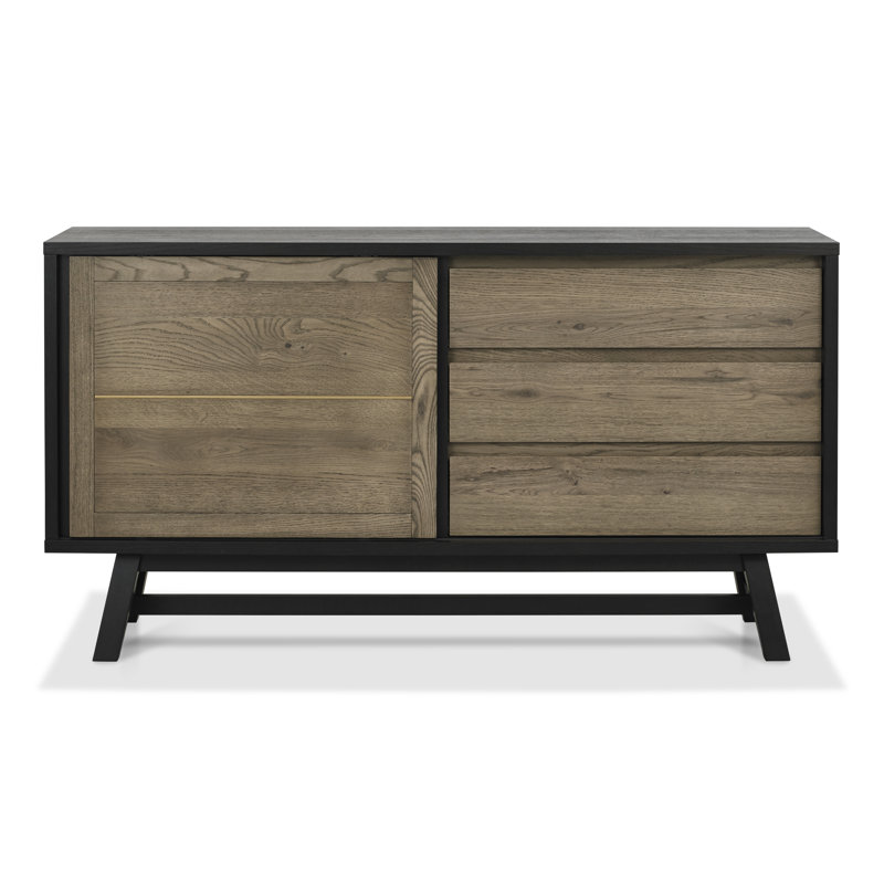 Debhora 160cm Sideboard, Weathered Oak/Peppercorn