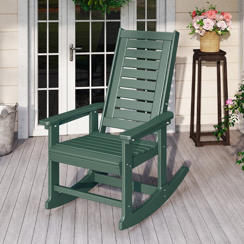 Chaise berçante d'extérieur Plumville, Vert