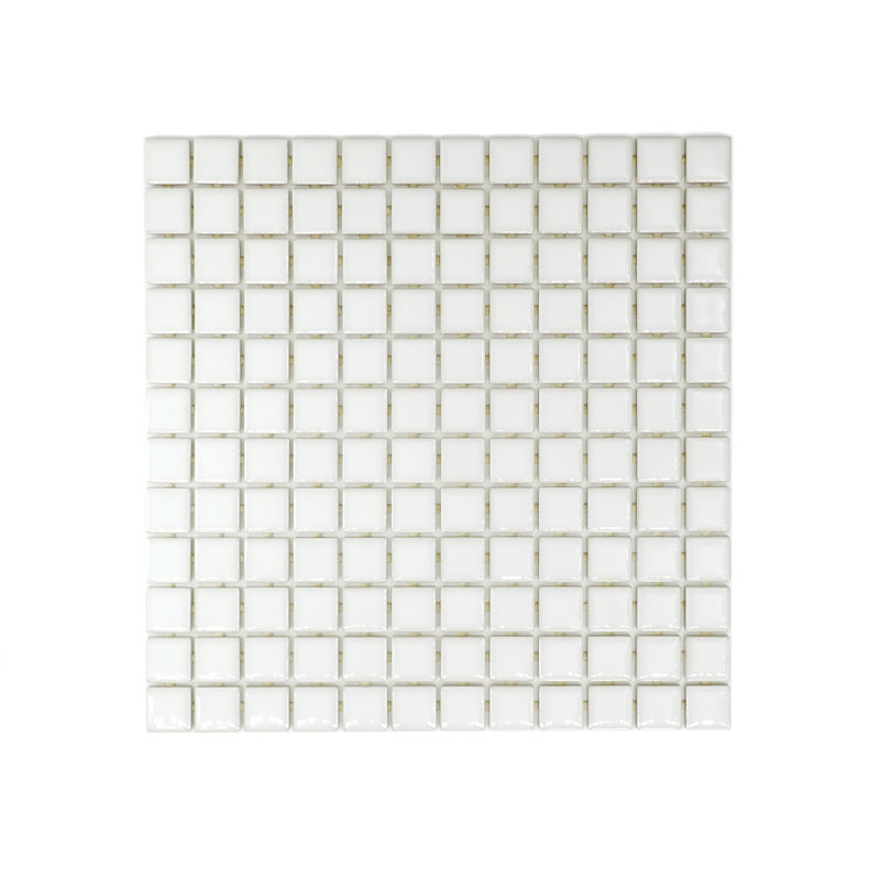 Afloat™ 13" x 13" Porcelain Mosaic Sheet, White