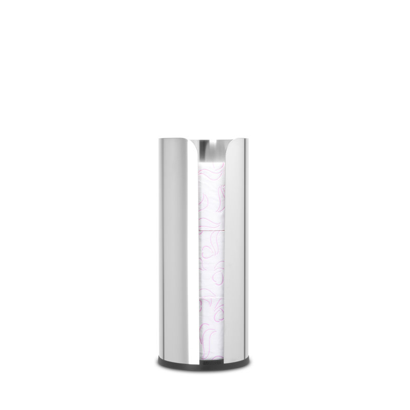 Brabantia Renew Toilet Roll Dispenser, Brilliant Steel