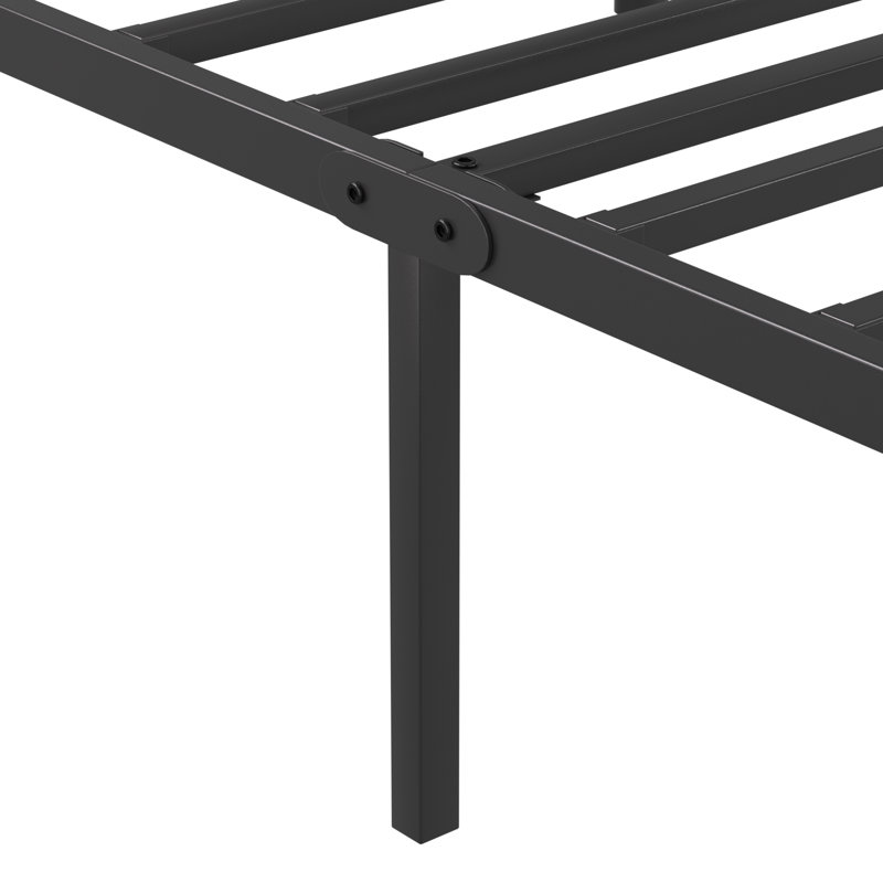 Auxter Metal Canopy Platform Bed Frame, Twin Size Four-Poster Canopied Bed, Mattress Foundation With Headboard And Footboard