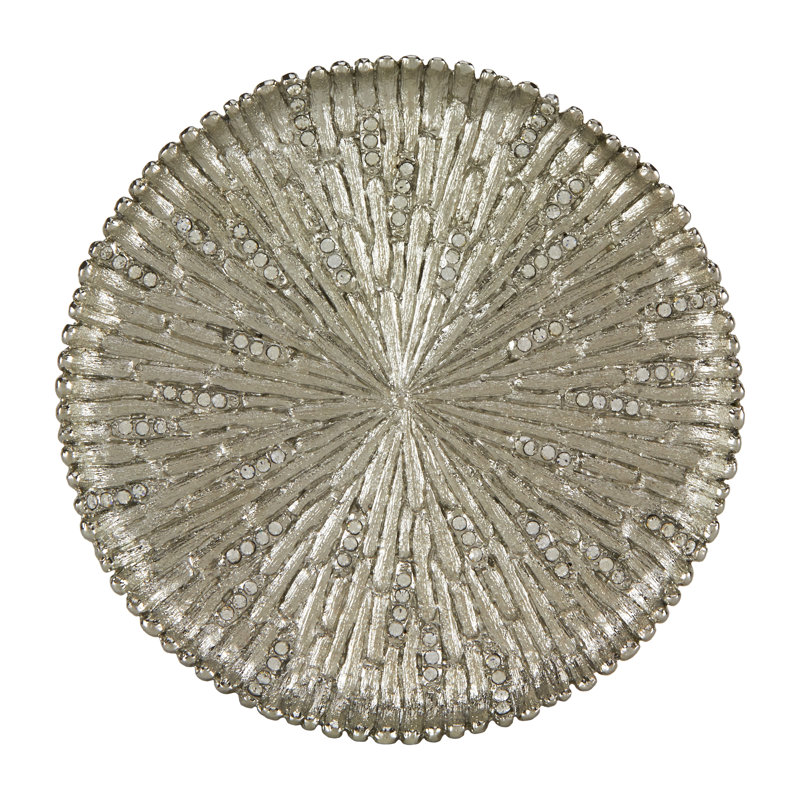 Crystal Round Coaster, Silver
