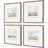 Set Of Four Afternoon Gold Framed Print Wall Art
