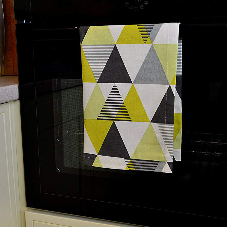 Amelia Cotton Jacquard Kitchen Towel, Ochre Yellow