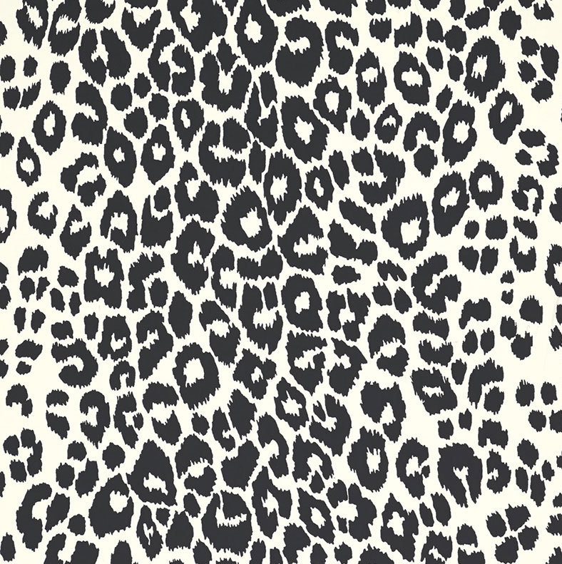 Papier peint emblématique léopard, Graphite
