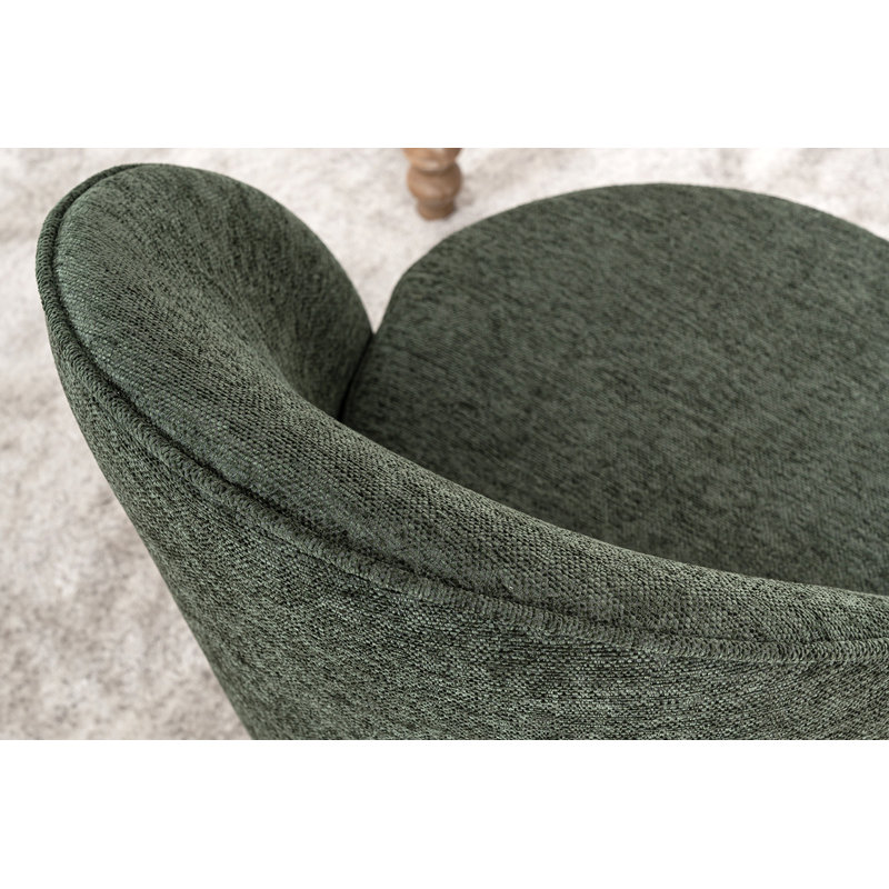 Tabouret de coiffeuse pivotant rembourré, Vert