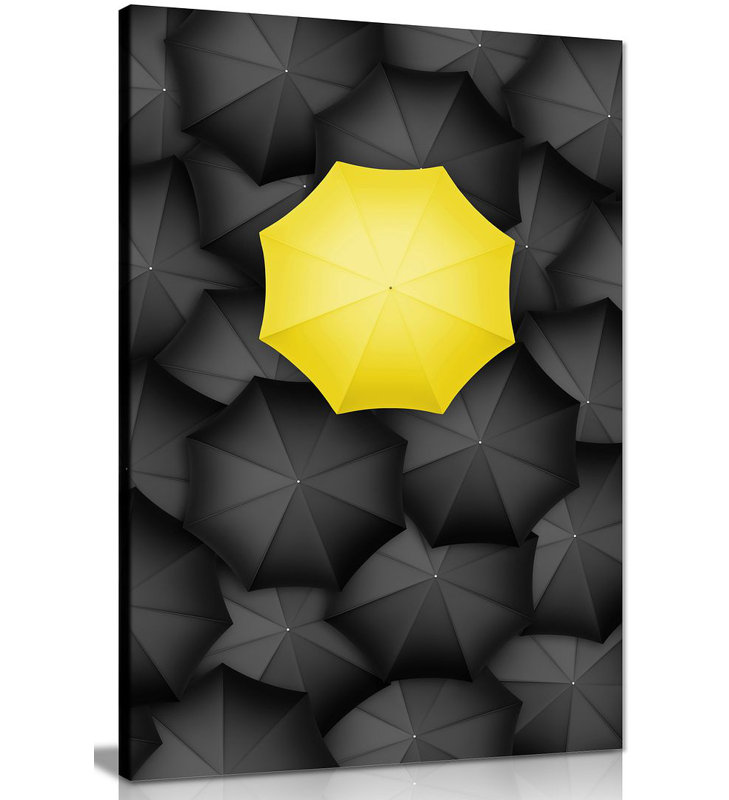 Umbrella - Wrapped Canvas Print, 31cm H x 20cm W