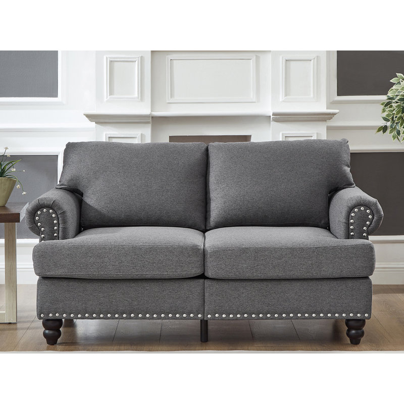 Causeuse rembourrée 60 po, Gris