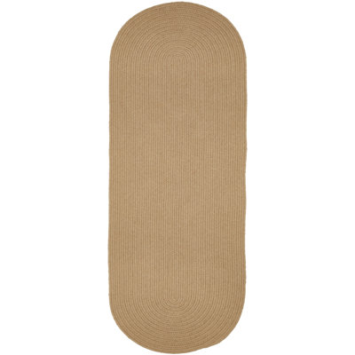 Tapis beige tressé à la main Smyth