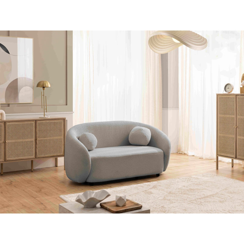 Roundi Boucle Sofa, Grey, 2