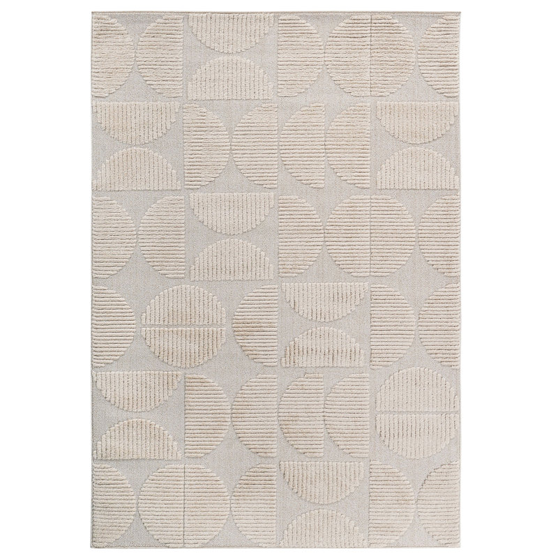 Modern 2'X3' Beige Area Rug, Bohemian Pattern, Stain , Easy To Maintain, Jute Backing Design, Geometric , Non - Shedding, Clean