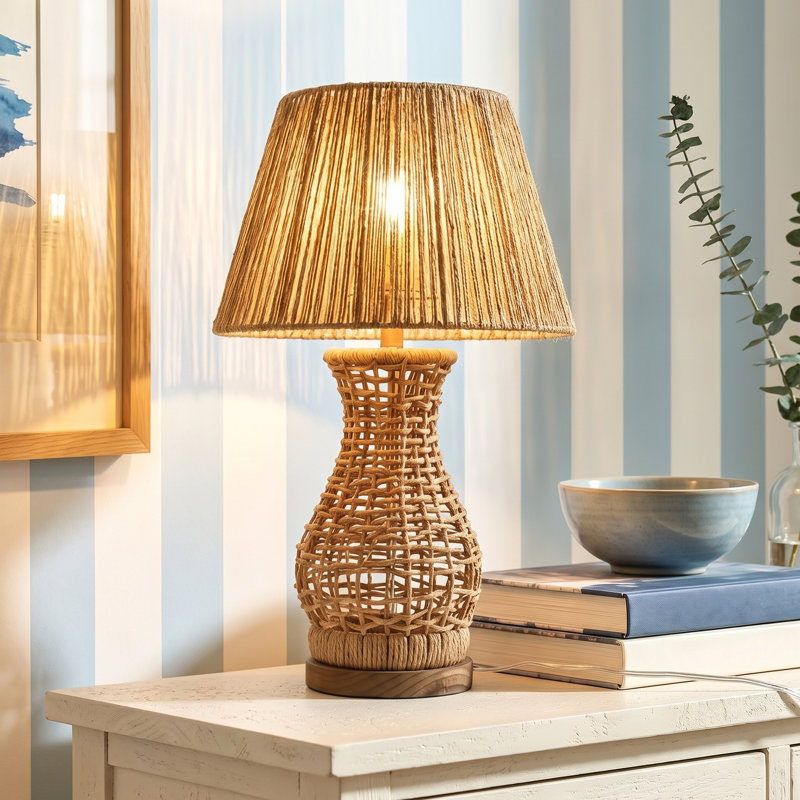 23.6" Height Rattan Table Lamp