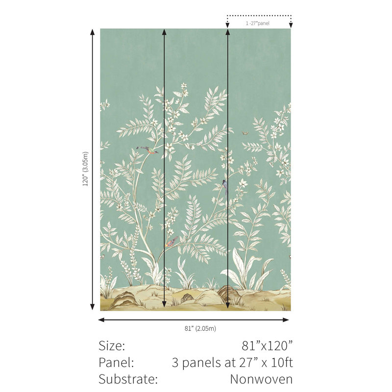 Vija Floral Wallpaper, Sage