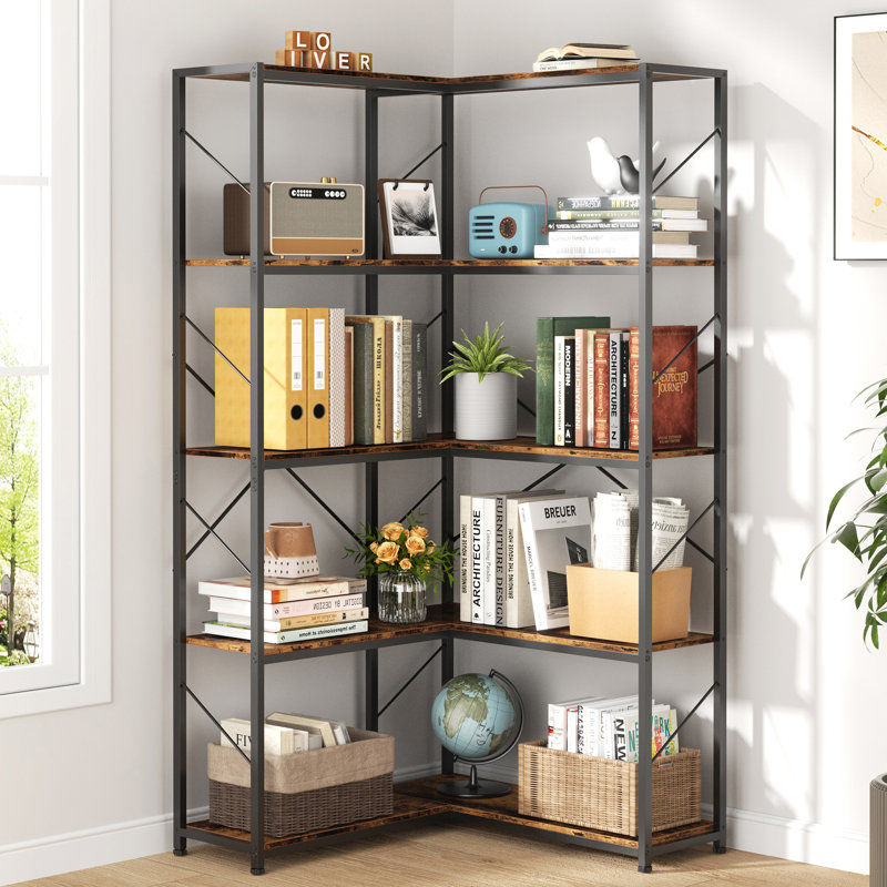 Bibliothèque en coin H 71,2 po x l 30,7 po