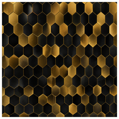 Couvertures dorées noires Hexagons