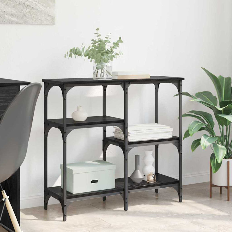 80cm Console Table, Black Oak