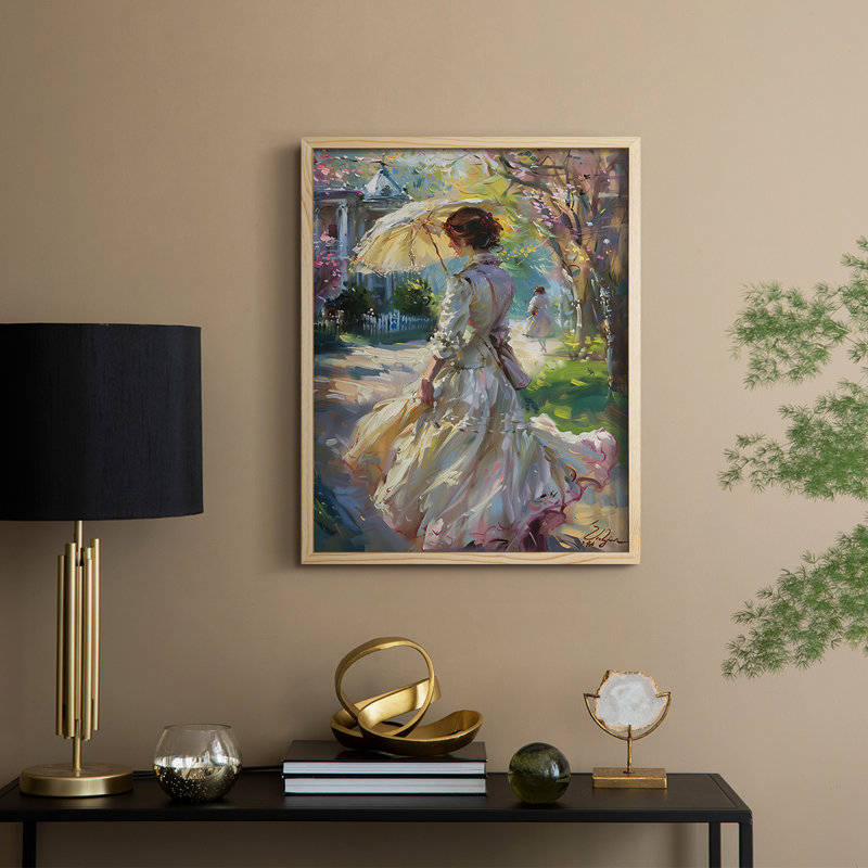 Reproduction encadrée WOMEN Series DCLIV - bois massif, Naturel, H 15 po x l 12 po