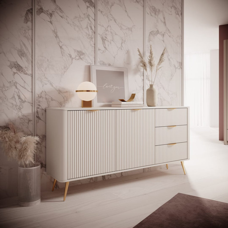 Elegant Neutrality: Stewartstown Sideboard Cabinet 163cm , Cashmere