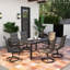 Outdoor Dining Set With Swivel Fabric Dining Chair-2082154758-2082083333-2082082299