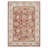 Elysium Vintage Panel Crimson Rug with Fringe-1266833684
