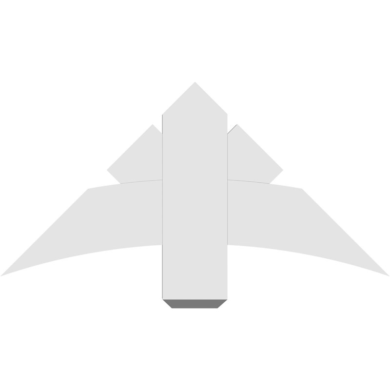 Support de pignon Alberta Alberta, H 18 po x l 36 po (pas: 12/12), P 2 po x F 6 po, PVC