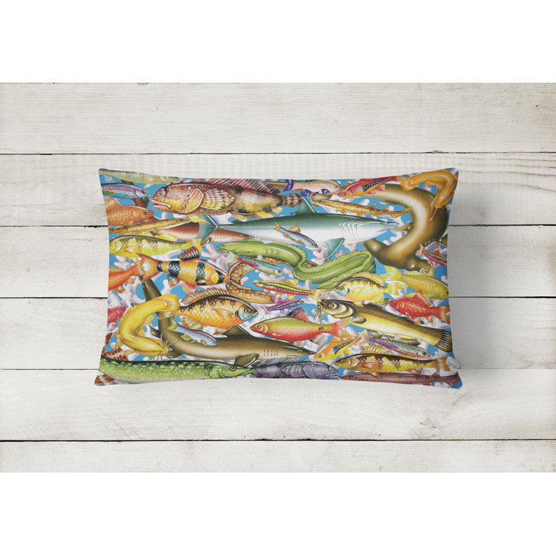 Outdoor Throw Pillow, Fish of the Deep