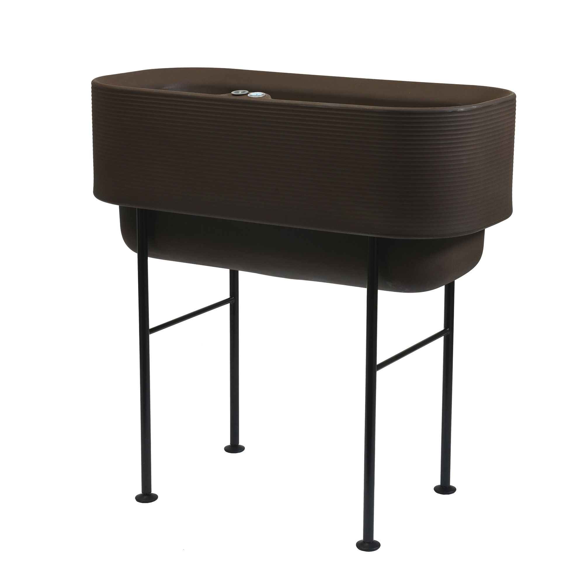 Nest Self Watering Raised Planter Box, Bark, 35.75'' H x 36'' W x 18'' D