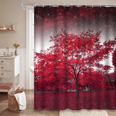 Rideau de douche avec 12 crochets Mystical Spring Night NASA