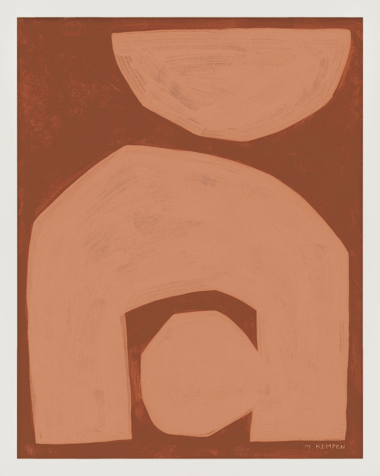 Module On Terra Cotta 2 by Michael Kempen, 20'' H x 16'' W, White