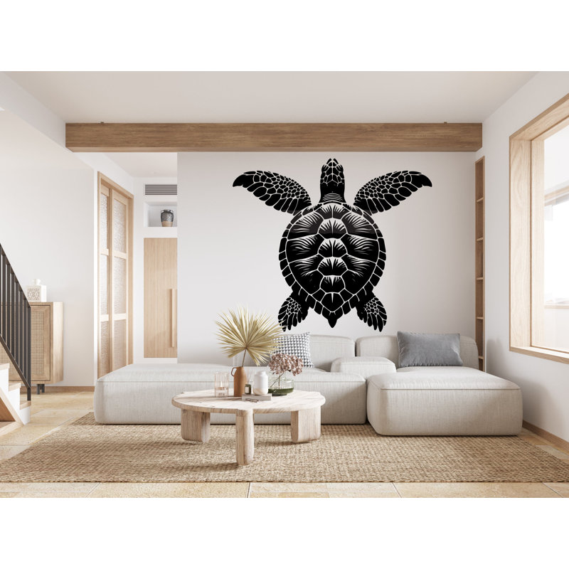 Autocollant mural tortue de mer, tortue, vinyle, 22'' H X 26'' W