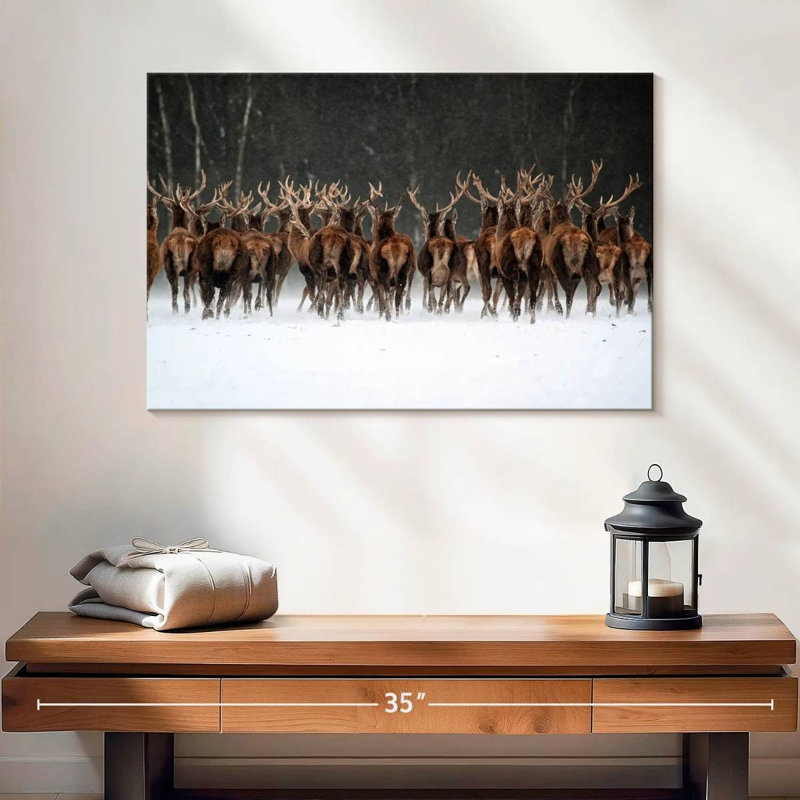 Deer Escape, 16" H x 24" W