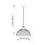 Anais 1 - Light Nickel Dome Pendant
