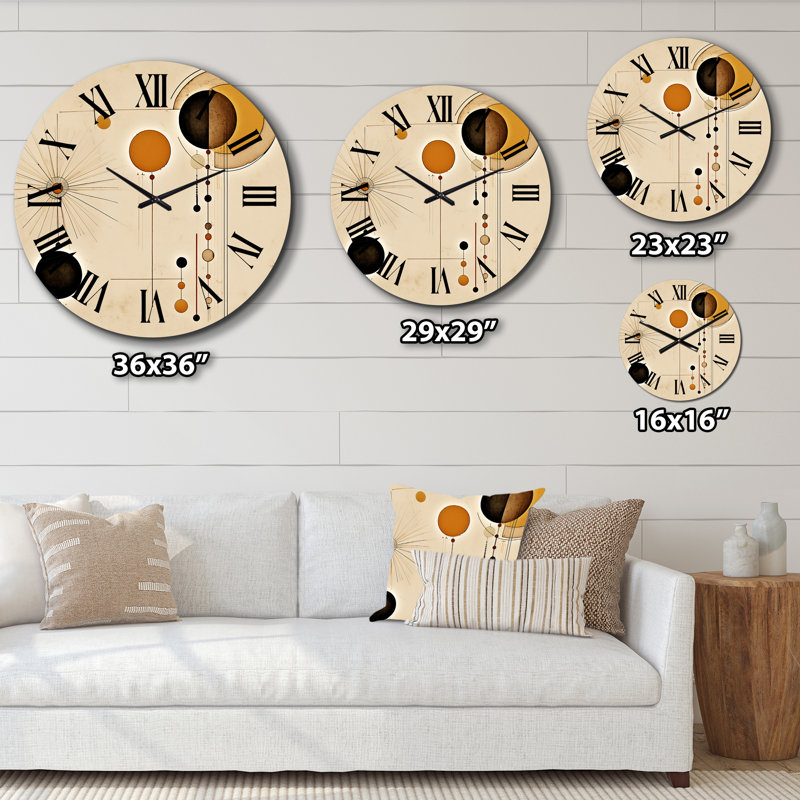 Horloge murale lune en métal, Très grand