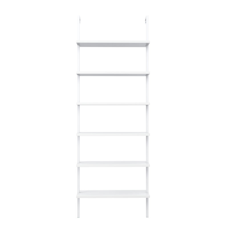 Vallon Ladder Bookcase, White/White