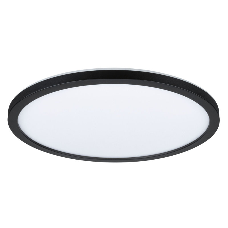 1-Light 19cm LED Integrated Flush Mount, 2.8cm H x 29.3cm W x 29.3cm D, Black
