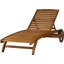Chaise longue inclinable en bois Alexandrine Balau