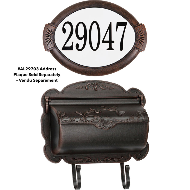 Aluminum Wall Mounted Mailbox, Copper
