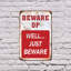 Beware of Well ... Just Beware (paquet de 2) en aluminium 7 po x 10 po