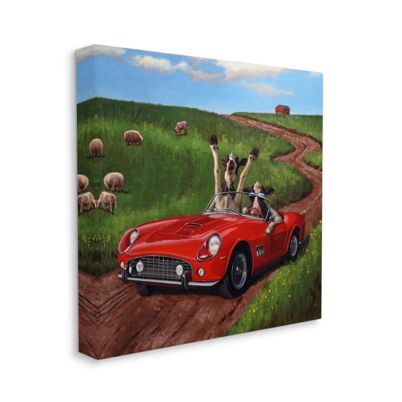 Art sur toile, "Road trip", H 24 po x l 24 po x P 1,5 po