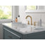 Robinet de salle de bain Trinsic en or brossé avec douchette, robinet de lavabo de salle de bain espacé de 8 pouces avec douchette extractible, bonde à poussoir en métal, bronze champagne-87224377