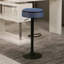 Ensemble de 2 tabourets de bar ronds avec rangement, tabouret de bar à hauteur réglable en lin, tabouret pivotant à 360 °, chaise de bar sans accoudoirs avec structure en métal pour comptoir de cuisine